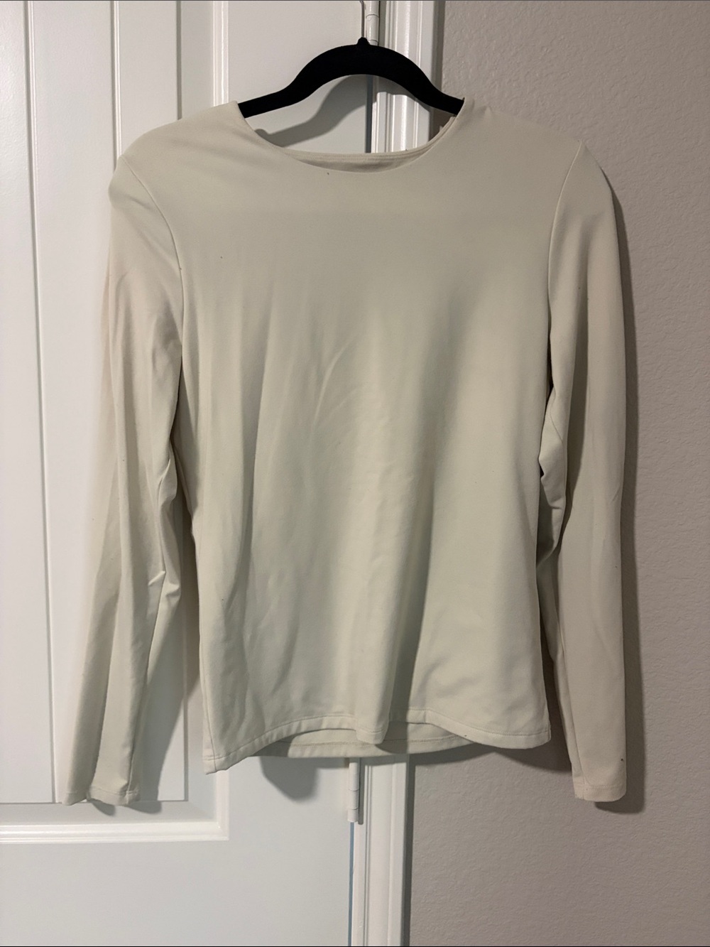 nuuds Long Sleeve Crewneck Top in Cream